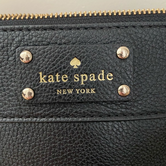 Kate Spade authentic black 100% cow leather tote - Picture 2 of 6